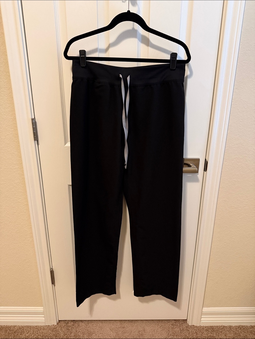 Figs Black Pants with Drawstring
